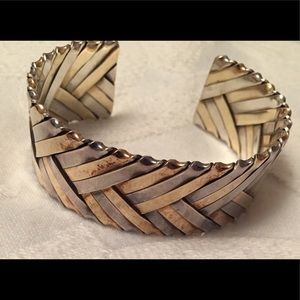 Silver and Brass braided bracelet
